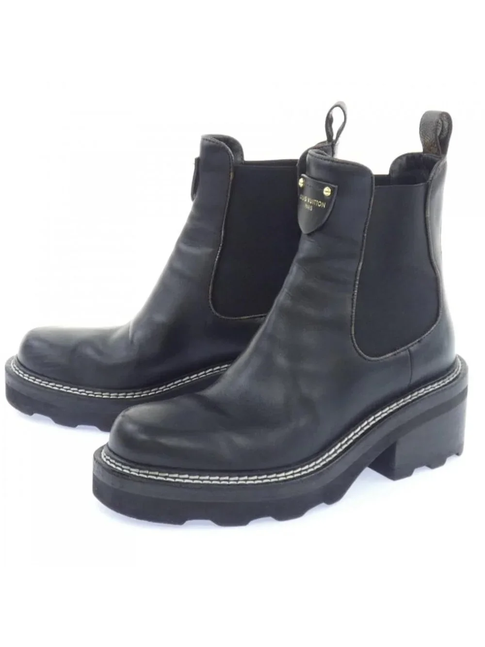 Louis Vuitton Monogram Canvas Buckle LV Beaubourg Line Boots